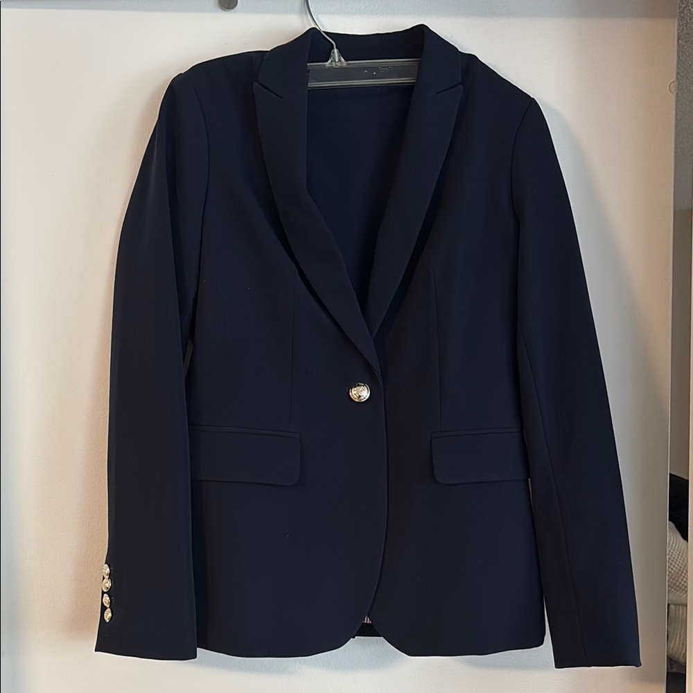 Tommy Hilfiger Elegant Navy Women's Blazer with Matching Skirt Set